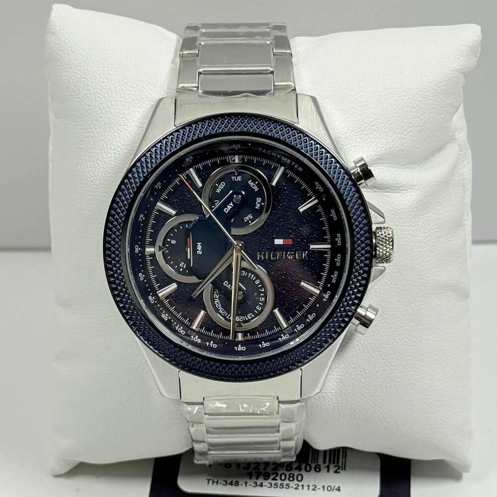 New-Tommy Hilfiger Clark 1792080 Multifunction Blue Dial Stainless Men’s Watch
